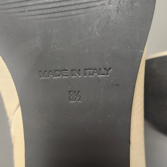 Everlane The Boss Cream Bone Boots Booties Pebbled Leather Size 8.5 - Picture 11 of 12